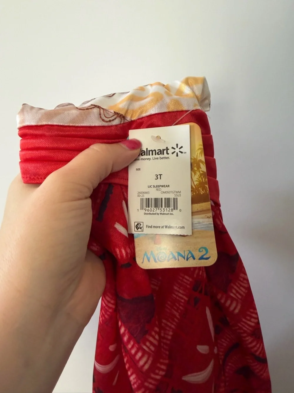 Disney Red and Cream Moana-Style Girls Costume Dress - Picture 5 of 5